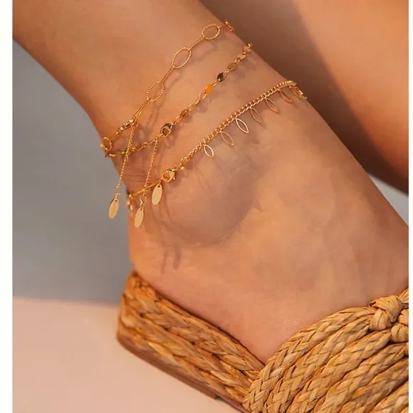 NWT set of 3 geometric anklets - Picture 4 of 7